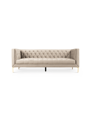 Carin 3 Seater LuxGuard Velvet Stone