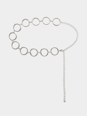 Women's Silver Circle Body Chain Belt