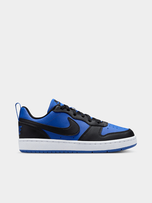 Junior Grade-School Nike Court Borough Recraft Blue/Black/White Sneakers