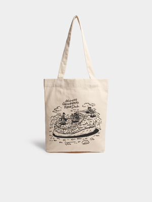 Flying Duck x Grasshoppers x Archive Tote  Cream Bag