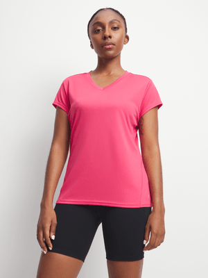 Womens TS Dri-Tech Active Raspberry Tee