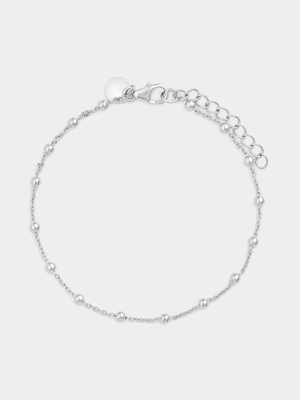 Sterling Silver Ball Station Bracelet