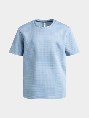 Older Boy's Blue Textured T-Shirt