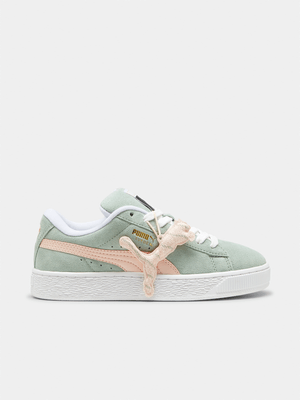 Puma Women's Suede XL Merry X-mas Green/Pink Sneaker