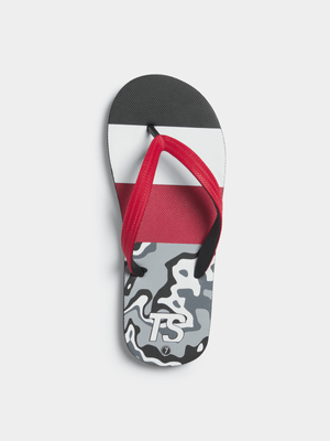 Mens TS Camo '24 Red/Black/Grey Flip Flops