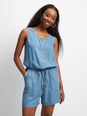 Jet Women's Light Blue Chambray Jump Suit