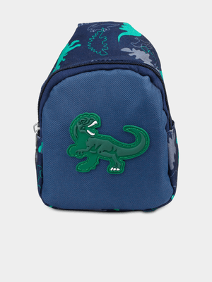 Boy's Navy Dino Sling Bag