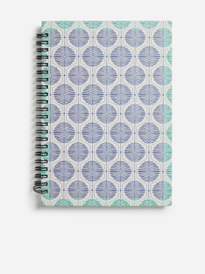 Jet Home Green/Blue Spiral Notebook