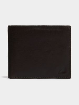 Men's Relay Jeans Leather Tab Billfold Black Wallet