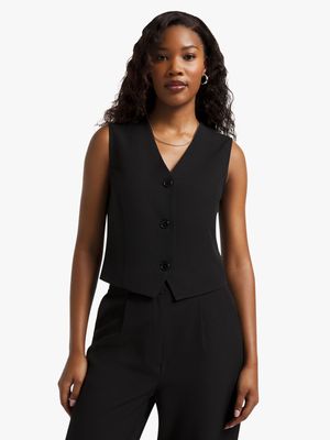 Women's Black Waistcoat