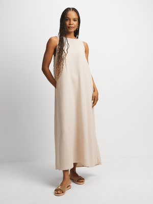 Women's Natural Trapeze Maxi Dress