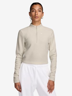 Nike Women's Nsw Phoenix Plush Stone Half-Zip Top