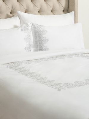 Grace Belle Symphonie Duvet Cover Set White