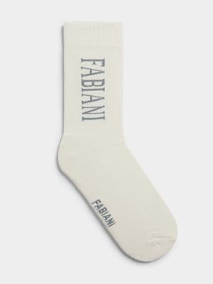 Fabiani Men's White Shaft Sock