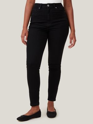 Women's Cotton On Black Curvy High Stretch Skinny Jeans