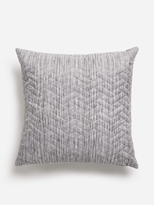 Jet Home Charcoal Quilted Scatter Cushion