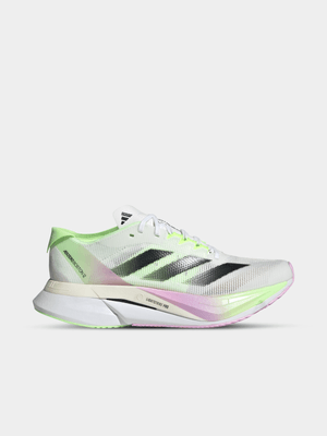 Womens adidas Adizero Boston 12 White/Lemon Running Shoes