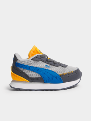 Puma Toddler Road Rider Grey/Blue Sneaker