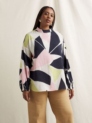 Women's Canvas Funnel Neck Shell