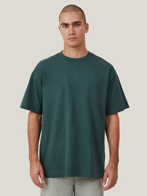 Men's Cotton On Green Box Fit Plain T-Shirt