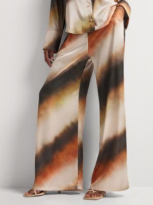 Narrow Waistband Wide Leg Pants