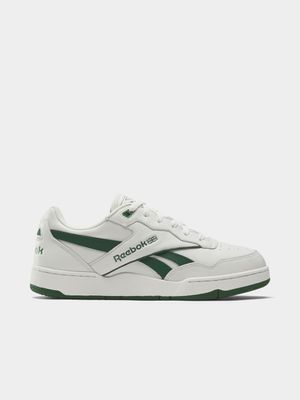 Reebok Men's BB 4000 II White/Green Sneaker