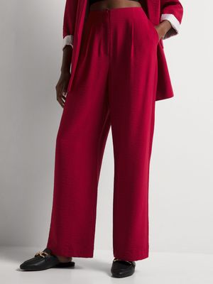 Wide Leg Darted High Waist Pants