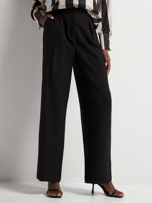 Wide Leg Darted High Waist Pants