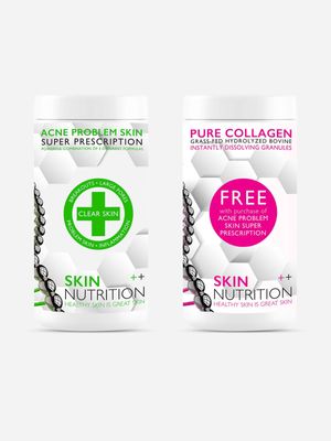 Skin Nutrition Acne and Problem Skin Super Prescription Capsules with FREE Collagen Combo