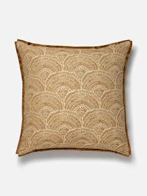 Arch Tapestry Scatter Cushion Rust 60x60xm