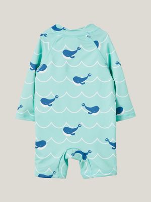 Cotton On Baby Blue Cameron Long Sleeve Swimsuit