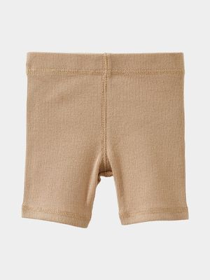 Cotton On Baby Beige Rain Rib Bike Shorties