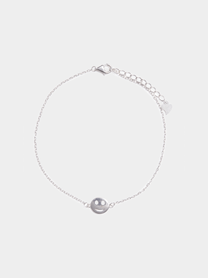 Sterling Silver Smiley Bracelet