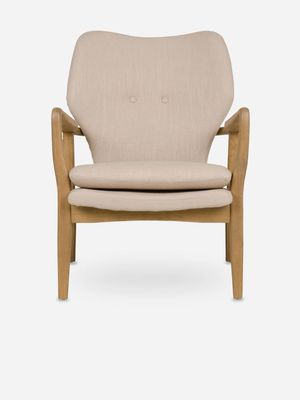 retro wooden chair linen