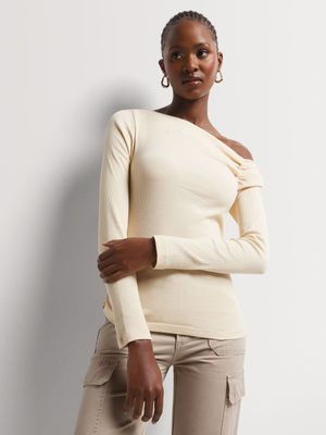 Y&G Long Sleeve Asymmetrical Knit Top