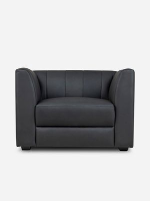 Alexa 1 Seater Leather Matrix Black