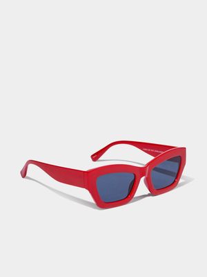 Women's Cotton On Red Ciara Cat Eye Sunglasses