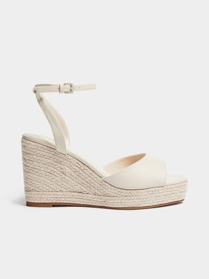 Ankle Strap Jute Wedge Heels