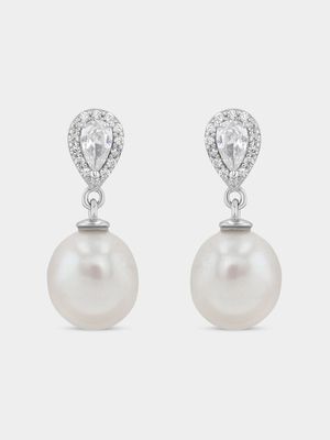 Sterling Silver Freshwater Pearl Drop Earrings