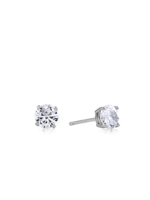 Sterling Silver Cubic Zirconia Stud Earrings