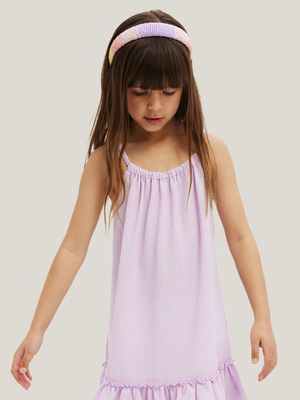 Cotton On Kids Girl Purple Hallie Tiered Dress