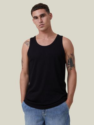 Men's Cotton On Black Loose Fit Rib Tank Top