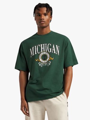 Men's Green Michigan Graphic Top