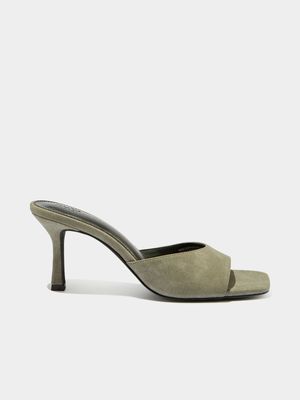 Women's Cotton On Grey Edie Minimal Mule Heels