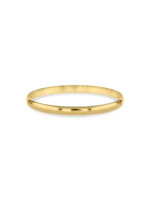 Yellow Gold C-Shaped  6mm Bangle