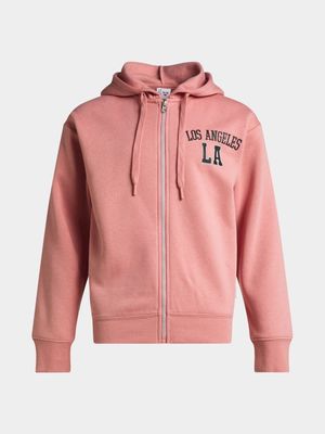 Older Girls Back Print Zip-Thru Hoodie