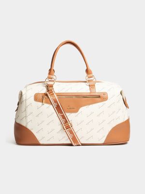 Luella Monogram Print Weekender Bag