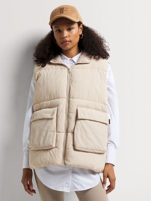 Y&G Oversized Hooded Utility Gilet