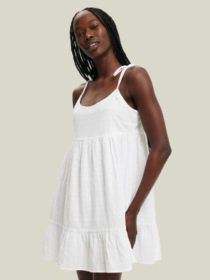 Women's Cotton On White Sunny Babydoll Mini Dress