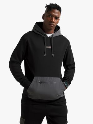 Mens TS Taslon Pocket Black Hoodie